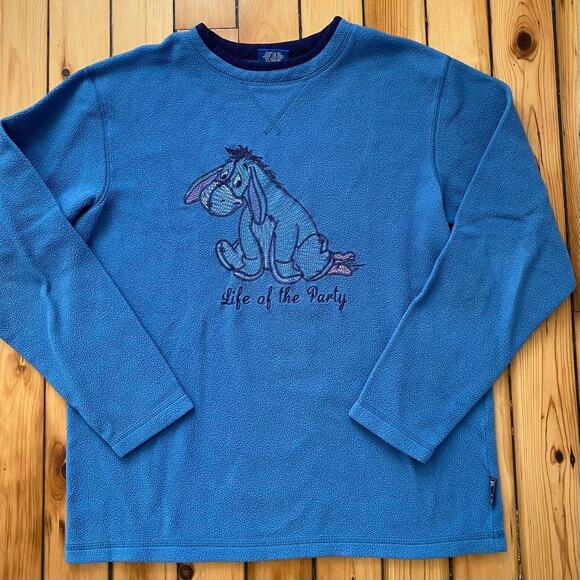 Vintage 1990s Eyeore "Life of the Party" Embroidered Sweatshirt Medium - Picture 1 of 4
